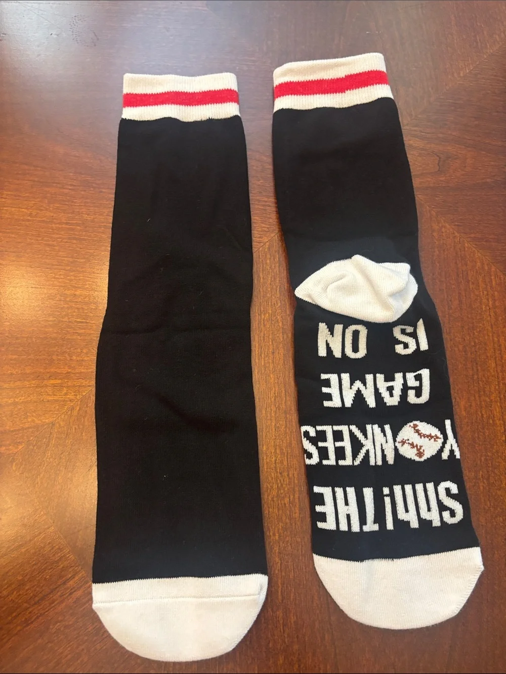 Black & White 'If You Can Read This' Novelty Game Day Socks
